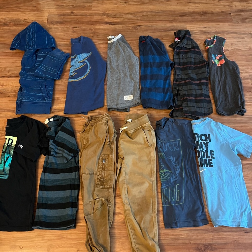 Kids Shirts and Pants Lot.  Nike, GAP, Hurley, Quiksilver, and more!